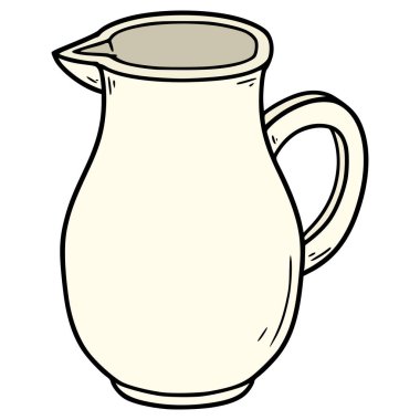 sürahi illüstrasyon el çizimi izole vektör