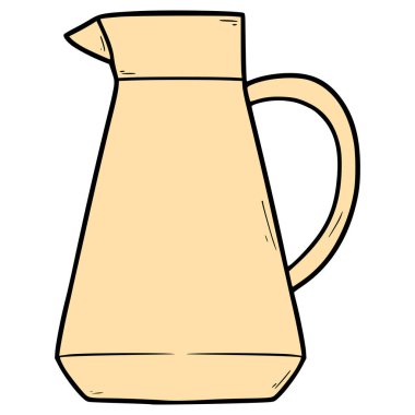 sürahi illüstrasyon el çizimi izole vektör