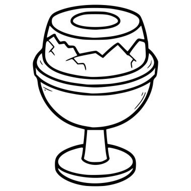 kaynamış yumurta çizimi el çizimi taslak vektör