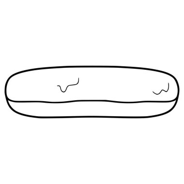 eklair illüstrasyon el çizimi ana hat vektörü