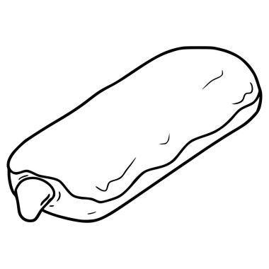 eklair illüstrasyon el çizimi ana hat vektörü