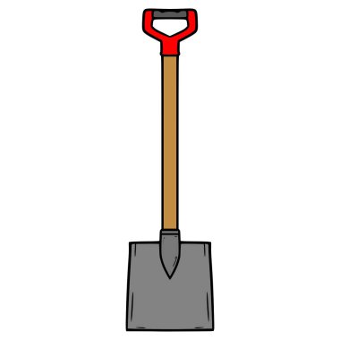 Kürek çizimi el izole vektörü
