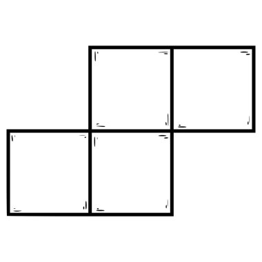 blok bulmaca illüstrasyon el çizim ana çizim vektörü