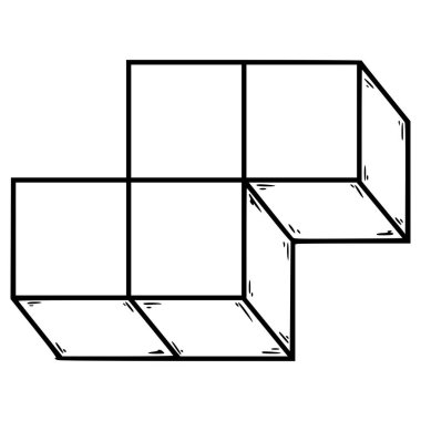 blok bulmaca illüstrasyon el çizim ana çizim vektörü