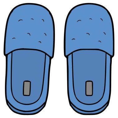 terlik çizimi elle izole edilmiş vektör