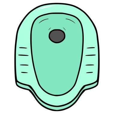 Çömelme tuvaleti çizimi elle izole edilmiş vektör