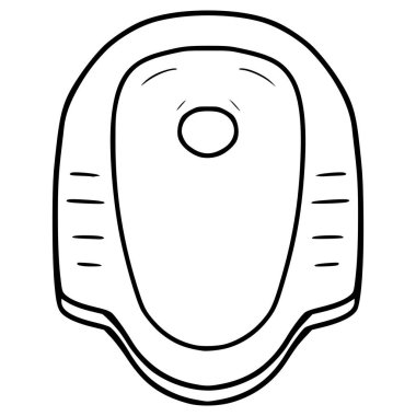 Çömelme tuvaleti illüstrasyon el çizimi ana hat vektörü