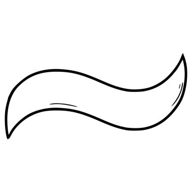 tilde illüstrasyon el çizimi ana hat vektörü