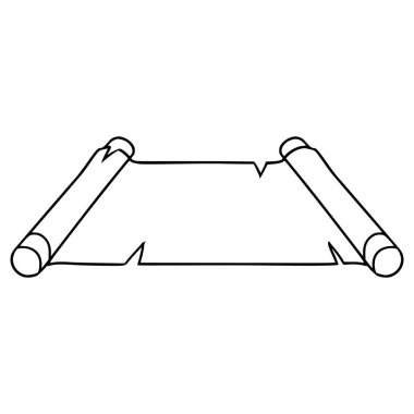 papirüs kağıdı illüstrasyon el çizimi ana hatlı vektör
