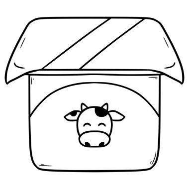 yoğurt çizimi el çizimi ana hat vektörü