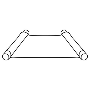 papirüs kaydırma el çizimi taslak vektörü