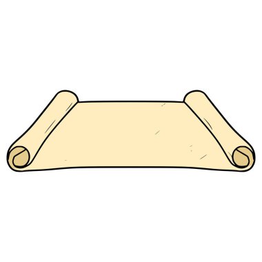 papirüs kaydırma el çizimi izole vektör