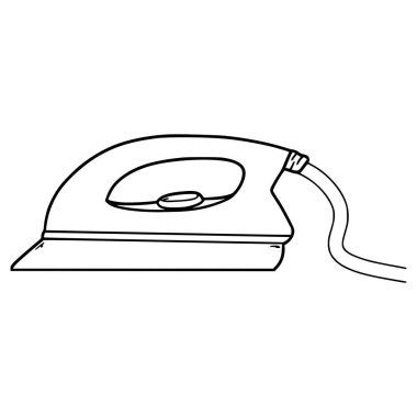 Demir illüstrasyon el çizimi ana hat vektörü