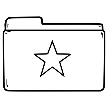 favori dizin resmetme el çizimi ana hatlı vektör