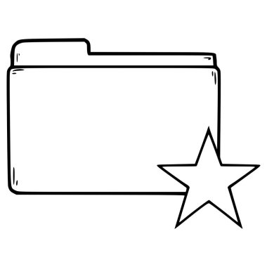 favori dizin resmetme el çizimi ana hatlı vektör