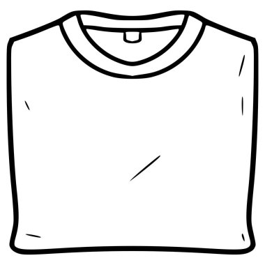 Katlanabilir giysi çizimi el çizimi ana hat vektörü