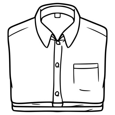 Katlanmış giysi yığını el çizimi taslak vektörü