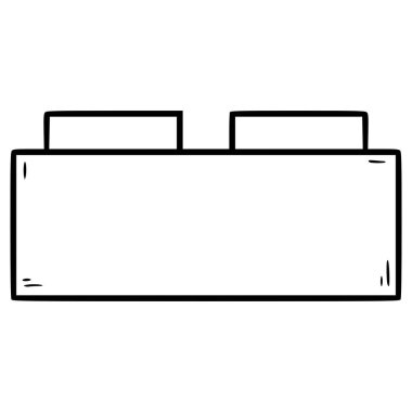 oyuncak tuğla illüstrasyon el çizimi ana hat vektörü