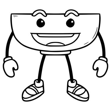 kase karakteri çizimi el çizimi taslak vektörü