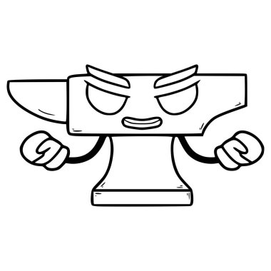 örs karakteri çizimi el çizimi ana hat vektörü