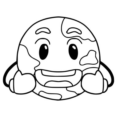 toprak karakter çizimi el çizimi ana hat vektörü