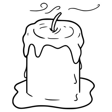 Mum çizimi izole edilmiş vektör ana hatları