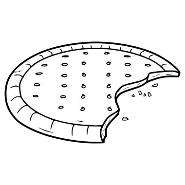 Marie bisküvisi, el çizimi el çizimi taslak vektörü alır