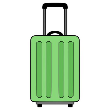 bavul çizimi el izole vektörü