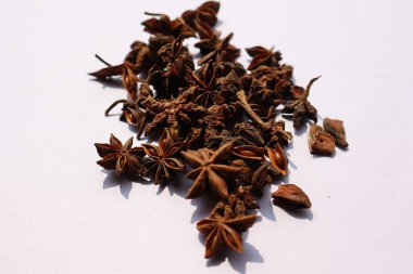 star anise on white background clipart