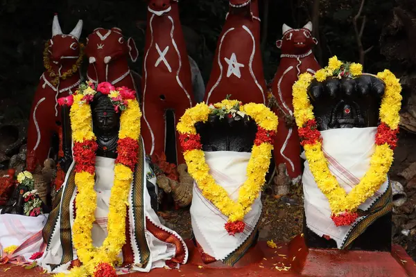 Ayyanar Temple Clay Horse Statue  Traditional Tamil Nadu Terracotta Art