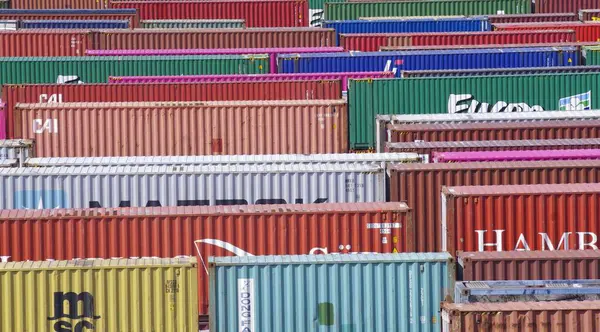 stock image Sea containers in harbour