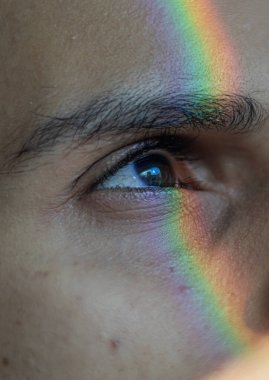 Gökkuşağı gözü yakın çekim