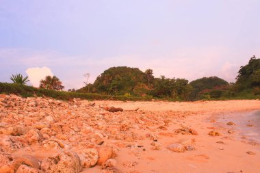 Panorama of Malang Beach, south of Malang Indonesia, Add on June 6 2024 clipart