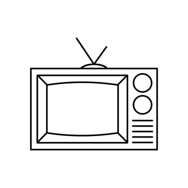Vektör düz dizayn televizyon simgesi