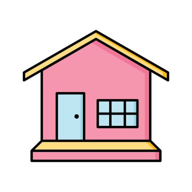 Düz Tasarım Ev Sembol Vektörü Simgesi Simgesi