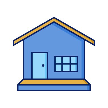 Düz Tasarım Ev Sembol Vektörü Simgesi Simgesi