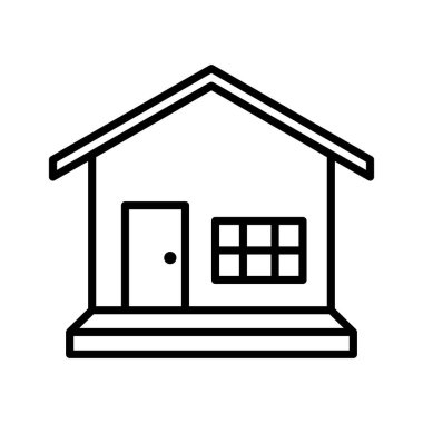 Düz Tasarım Ev Sembol Vektörü Simgesi Simgesi