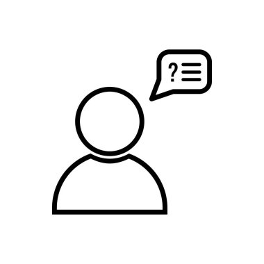 Bilgi Yardımı Simgesi, Soruyu Desteklemek ve Sormak için Düz Vektör Sembolü.