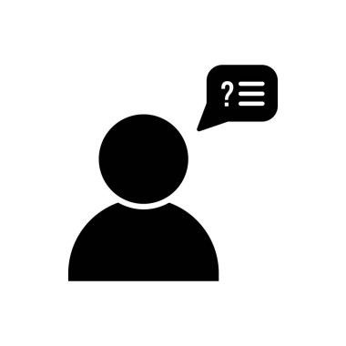 Bilgi Yardımı Simgesi, Soruyu Desteklemek ve Sormak için Düz Vektör Sembolü.