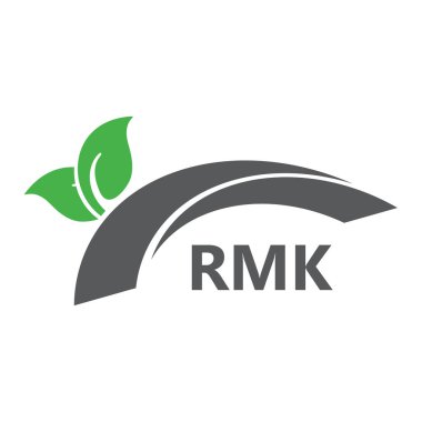 Beyaz arka planda RMK harf logosu tasarımı. Yaratıcı modern RMK harf logosu tasarımı. Vektör tasarımı.