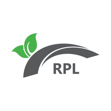 Beyaz arka planda RPL harf logosu tasarımı. Yaratıcı modern RPL harf logosu tasarımı. Vektör tasarımı.