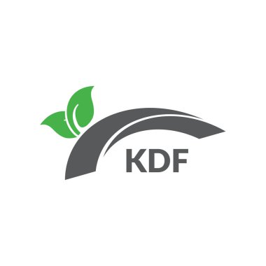 Beyaz arkaplanda KDF harf logosu tasarımı. Yaratıcı modern KDF harf logosu tasarımı. Vektör tasarımı.