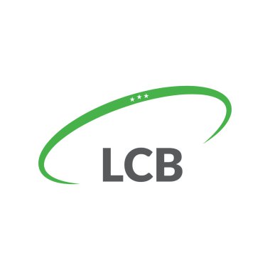 Beyaz arkaplanda LCB harf logosu tasarımı. Yaratıcı modern LCB harf logosu tasarımı. Vektör tasarımı.
