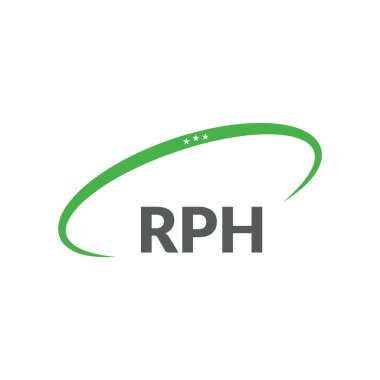 Beyaz arka planda RPH harf logosu tasarımı. Yaratıcı modern RPH harf logosu tasarımı. Vektör tasarımı.