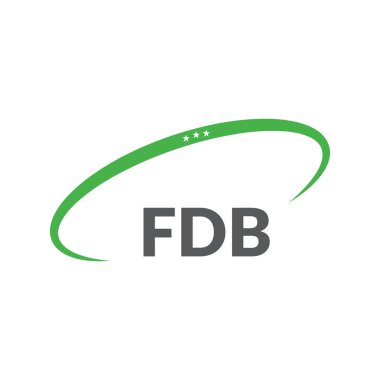 Beyaz arka planda FDB harfi logo tasarımı. Yaratıcı modern FDB harf logosu tasarımı. Vektör tasarımı.