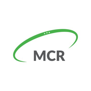 Beyaz arka planda MCR harf logosu tasarımı. Yaratıcı modern MCR harf logosu tasarımı. Vektör tasarımı.