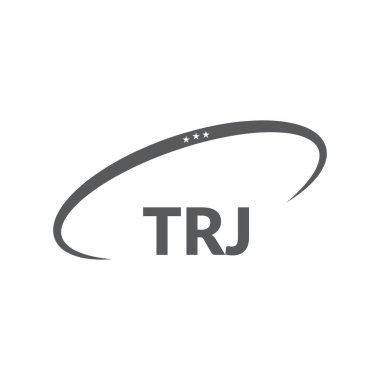 Beyaz arkaplanda TRJ harfi logo tasarımı. Yaratıcı modern TRJ harf logosu tasarımı. Vektör tasarımı.