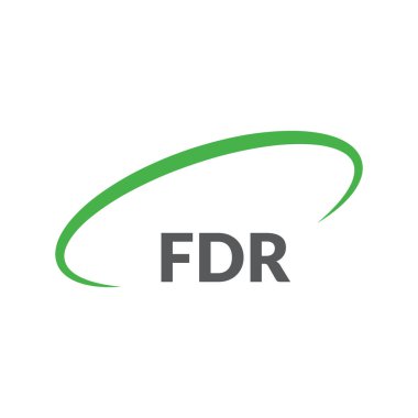 Beyaz arka planda FDR harf logosu tasarımı. Yaratıcı modern FDR harf logosu tasarımı. Vektör tasarımı.