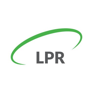 Beyaz arka planda LPR mektup logosu tasarımı. Yaratıcı modern LPR harf logosu tasarımı. Vektör tasarımı.