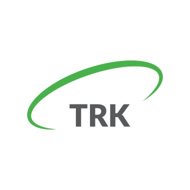 Beyaz arkaplanda TRK harf logosu tasarımı. Yaratıcı modern TRK harf logosu tasarımı. Vektör tasarımı.